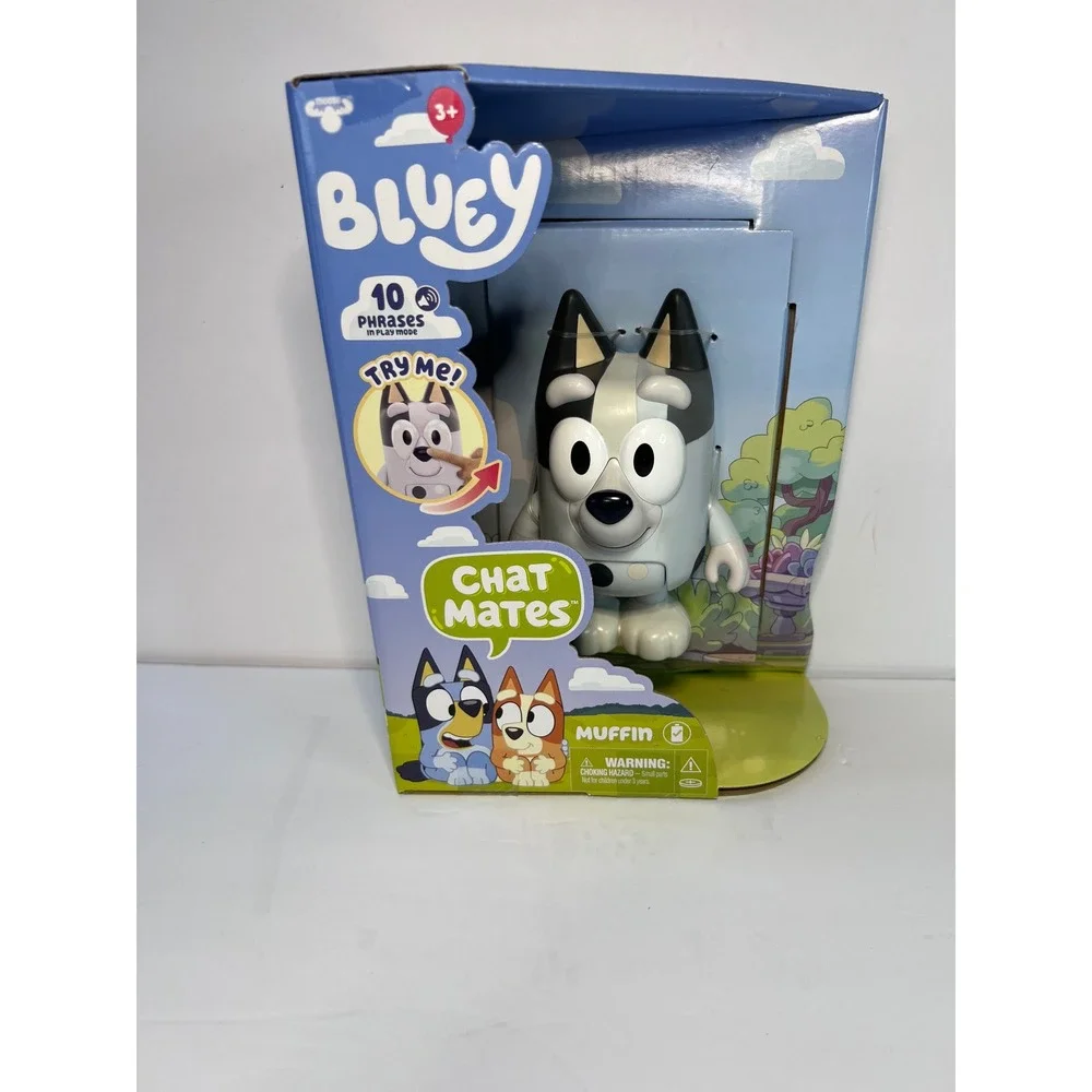 Bluey Chat Mates Muffin Talking Figure 10 Phrases Articulated Toy Moose 18973